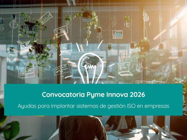 Convocatoria Pyme Innova 2026 ayudas para implantar sistemas de gestión ISO en empresas.