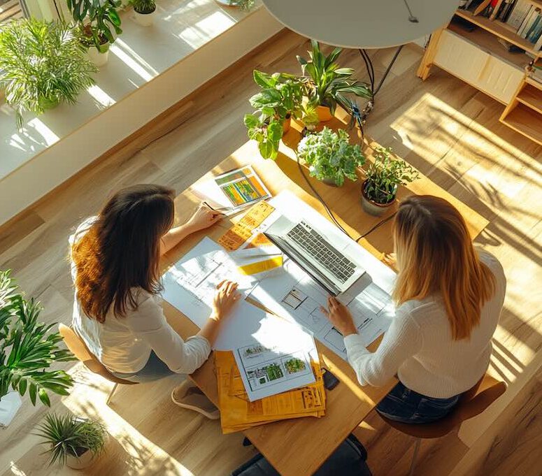 Equipo elaborando memoria de sostenibilidad corporativa.